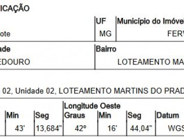 RUA 01,N. 02 LT 02, QR D, LOT MARTINS DO PRADO