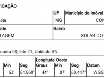 RUA DOS TUCANOS,N. S/N LOT 21, QD 08